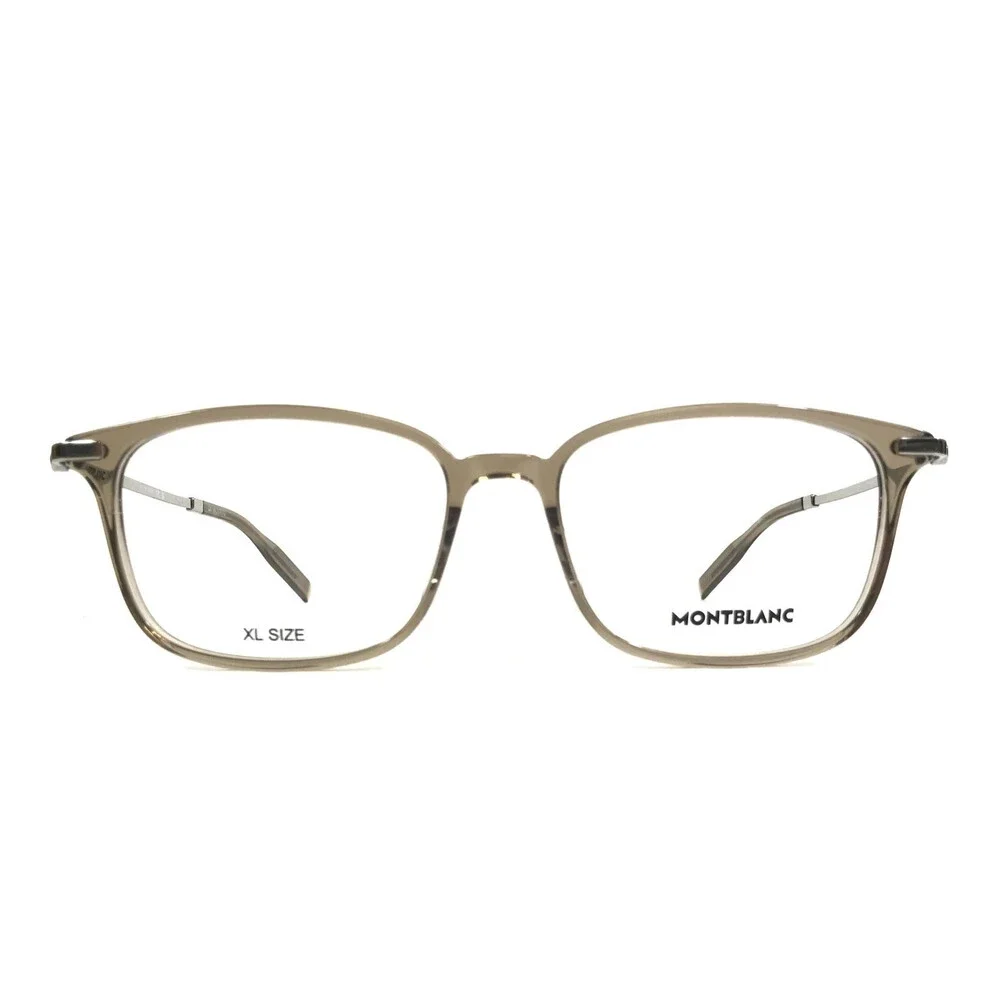 Montblanc Eyeglasses Frame MB0315OA 008 Clear Brown Silver Asian Fit 56-17-150
